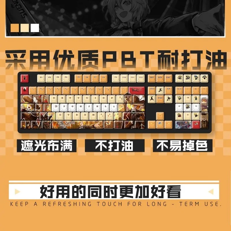 Gaming Keyboard Mechanical - คีย์แคปคีย์บอร์ดเกมธีมต่างๆ 122 ปุ่ม Limbus Company Don