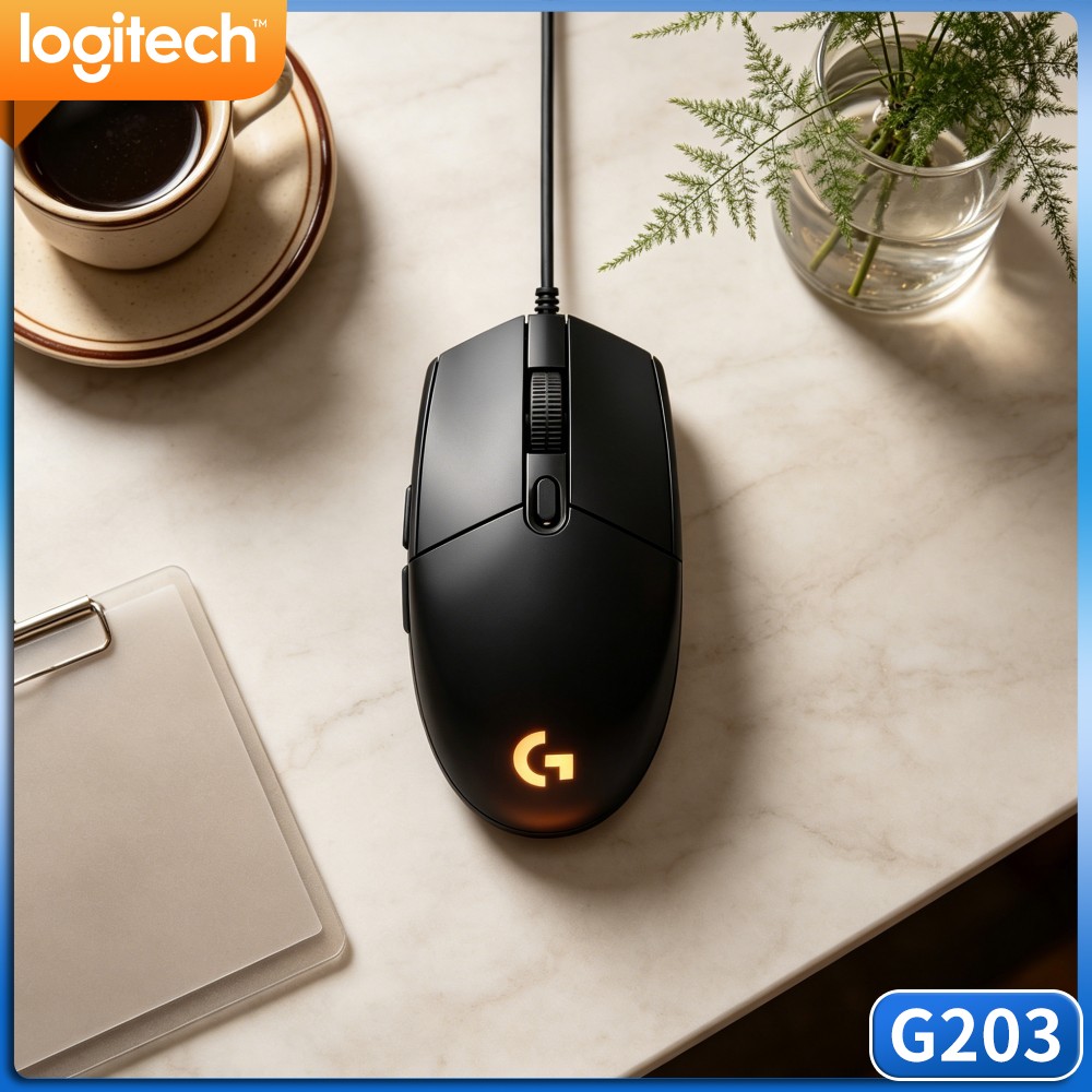 Logitech Mouse G203 - เมาส์เกมมิ่งแบบมีสาย Logitech G203 ปรับค่า DPI ได้