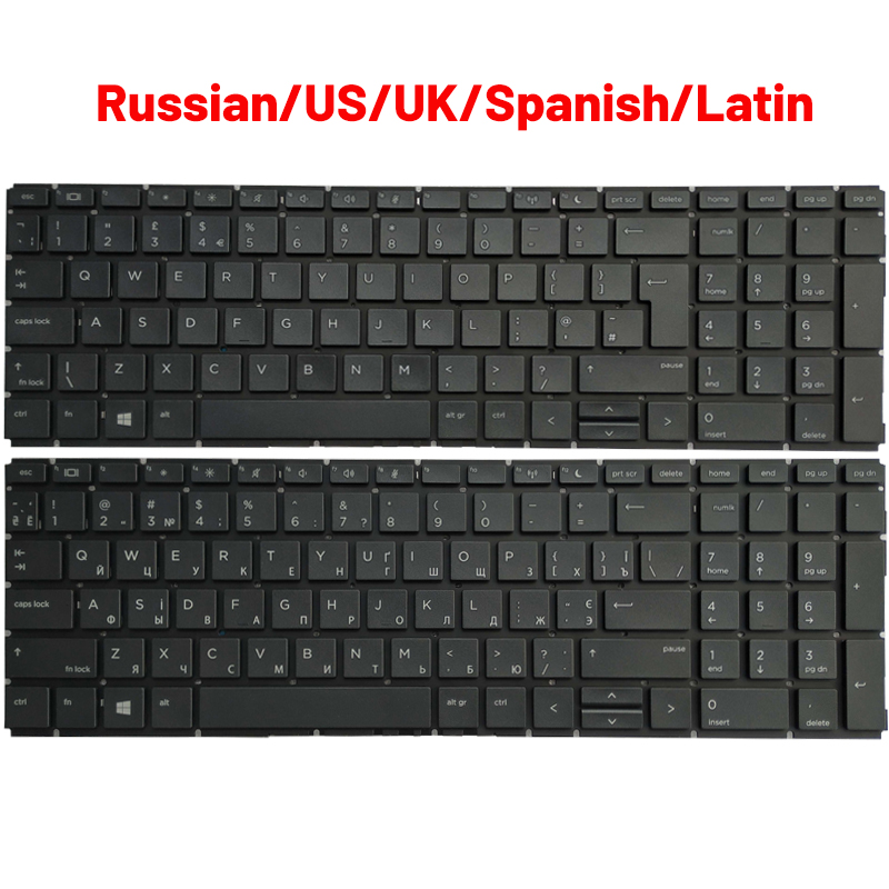 Gaming Keyboard Hp - ใหม่รัสเซีย/US/UK/สเปน/ละตินแป้นพิมพ์แล็ปท็อปสําหรับ HP Probook 450 G6 455