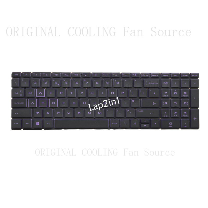 Gaming Keyboard Hp - R+ คีย์บอร์ดสีม่วงแบบมีไฟแบ็คไลท์รุ่นใหม่สำหรับ HP Pavilion Gaming 15-CX