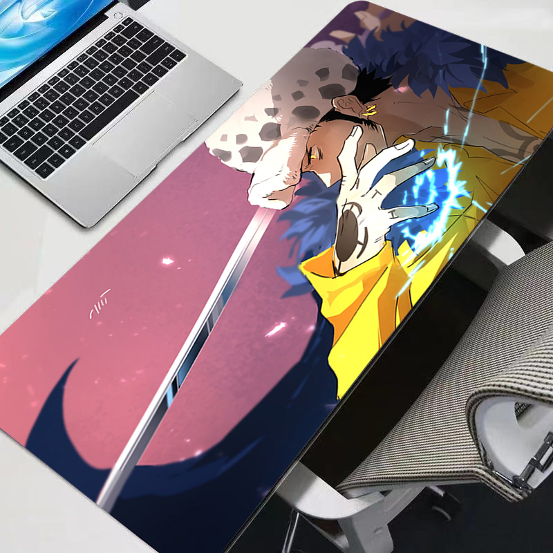 Gaming Keyboard Tactile - แผ่นรองเมาส์ลายการ์ตูนน่ารัก สาวอนิเมะ สำหรับเกมเมอร์ แผ่นรองโต๊ะคอมพิวเตอร์ คีย์บอร์ด วันพีซ