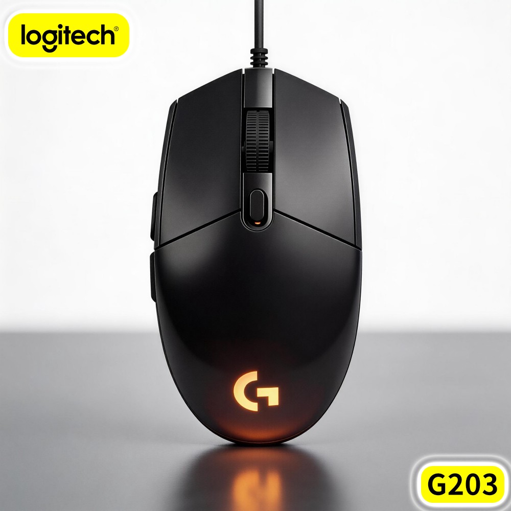 เมาส์เกมมิ่งแบบมีสาย Logitech  - Logitech Mouse G203 บทวิจารณ์และราคา