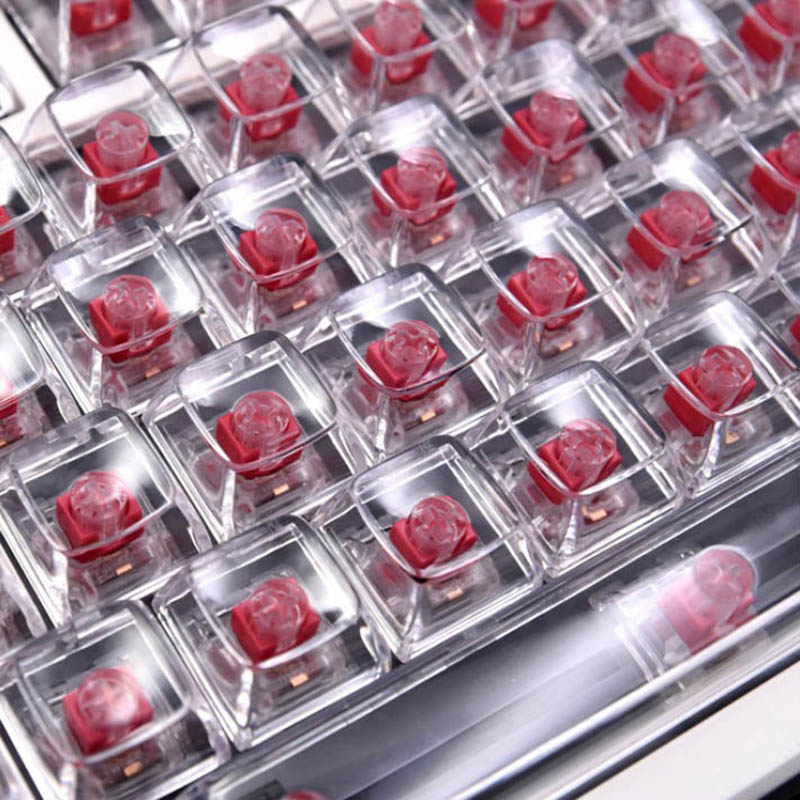 132 คีย์คริสตัลโปร่งใสคีย์แคปส - Keyboard Gaming Transparent บทวิจารณ์และราคา