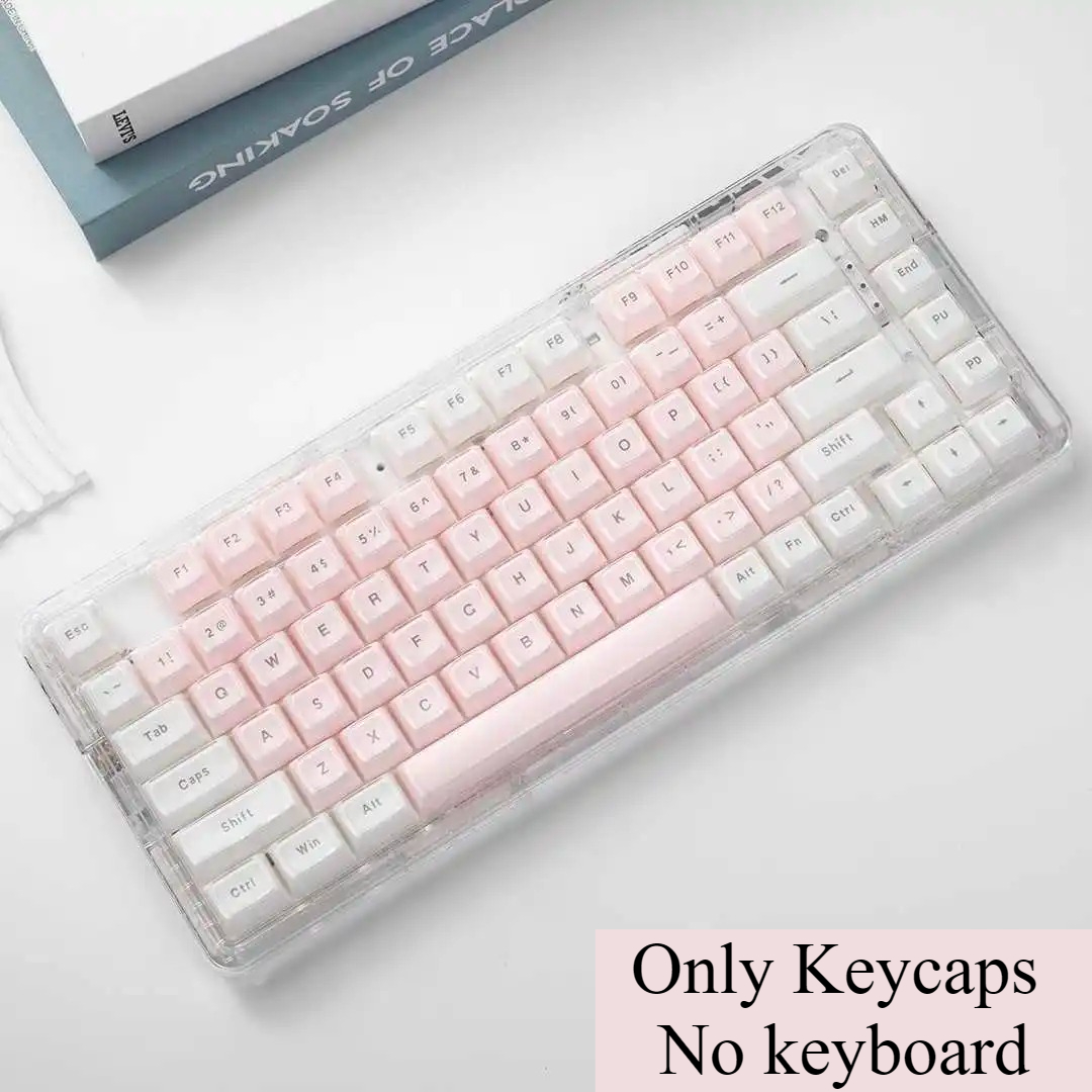 คีย์แคปใสสีชมพูขาวโปร่งแสง รูป - Keyboard Gaming Transparent บทวิจารณ์และราคา