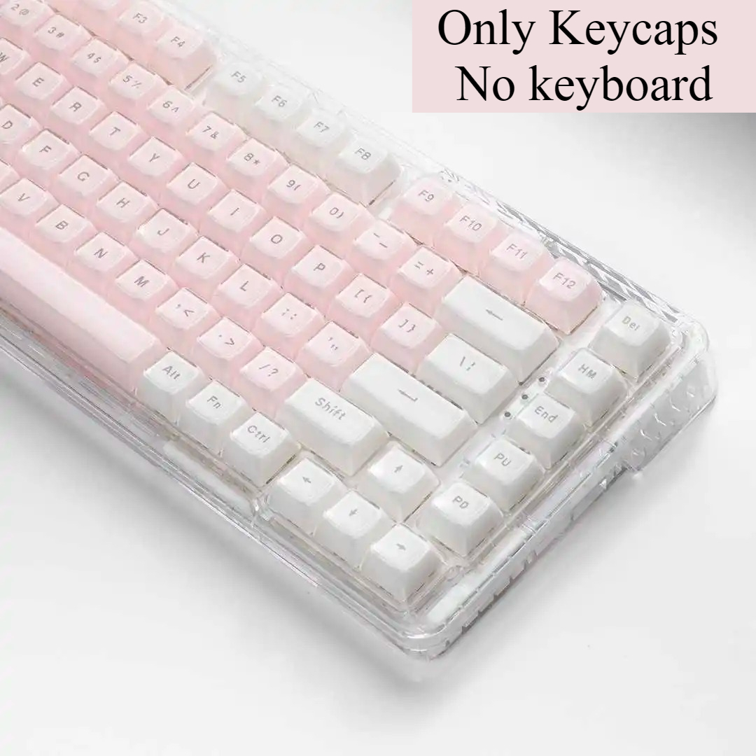 คีย์แคปใสสีชมพูขาวโปร่งแสง รูป - Keyboard Gaming Transparent บทวิจารณ์และราคา
