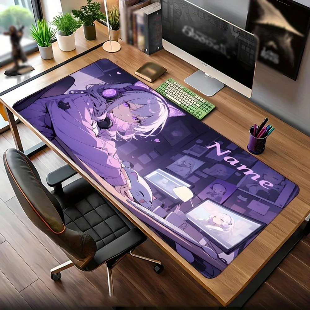 แผ่นรองโต๊ะขนาดใหญ่ลายสาวอนิเม - Gaming Keyboard Name บทวิจารณ์และราคา