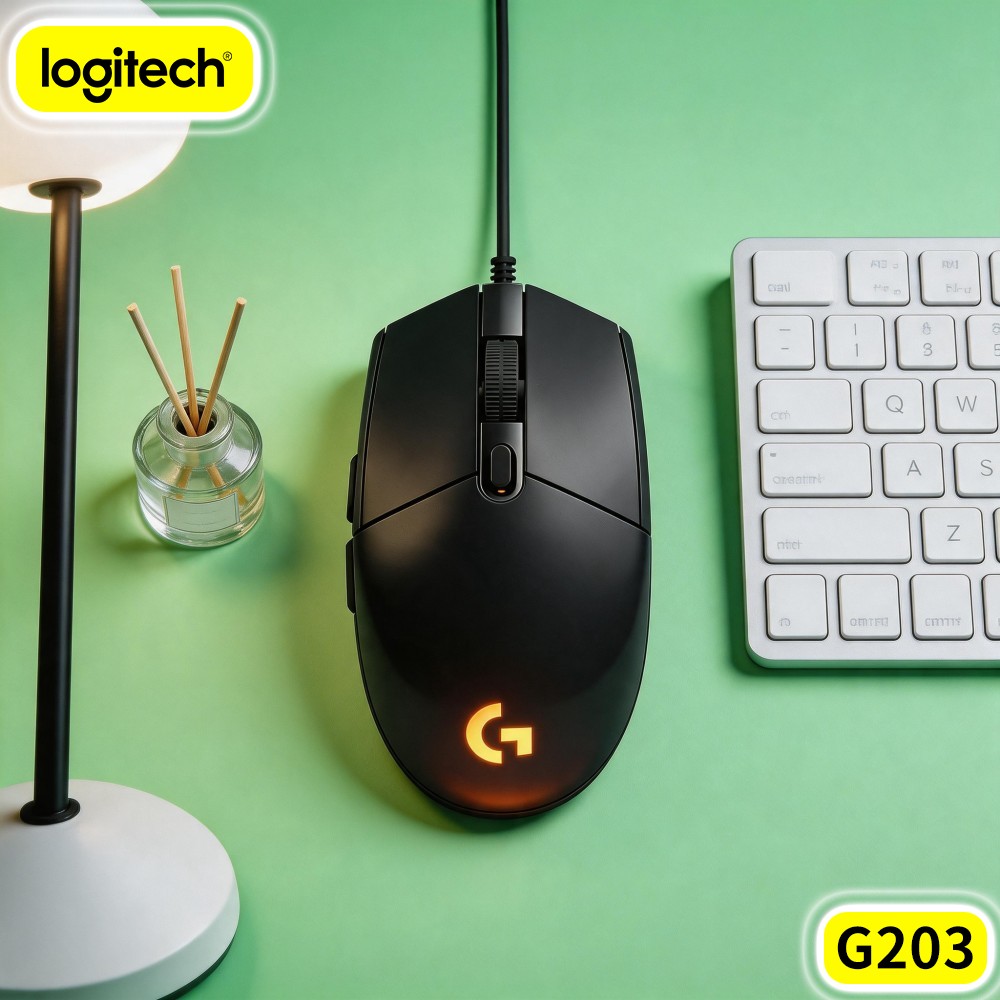 เมาส์เกมมิ่งแบบมีสาย Logitech  - Logitech Mouse G203 บทวิจารณ์และราคา