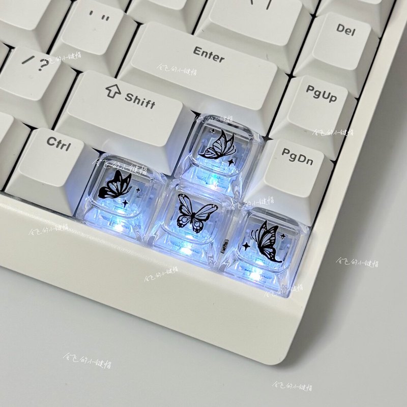 คีย์แคปธีมผีเสื้อโปร่งใส น่ารั - Keyboard Gaming Transparent บทวิจารณ์และราคา