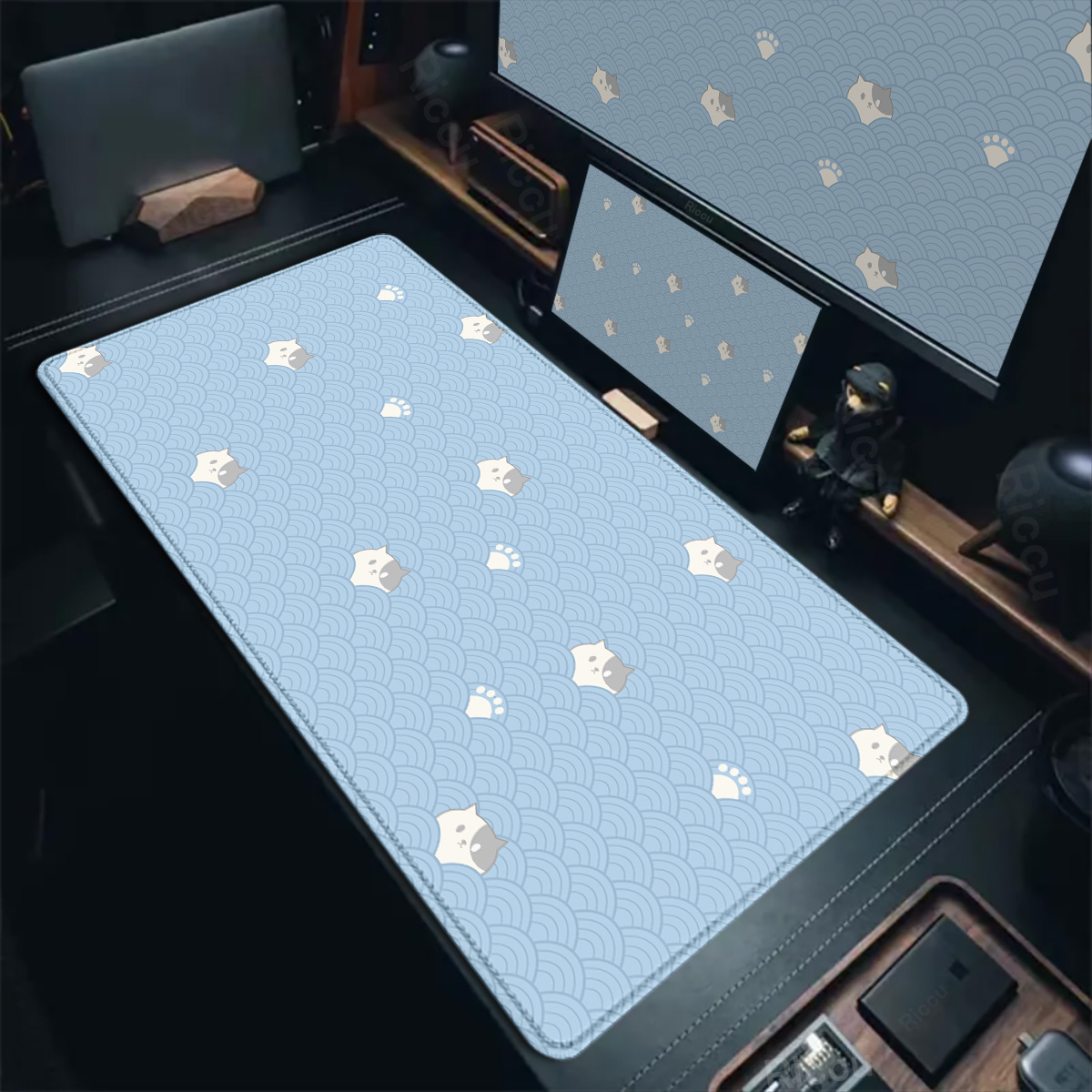 Gaming PC Mousepad Cute Blue C - Gaming Keyboard Blue บทวิจารณ์และราคา