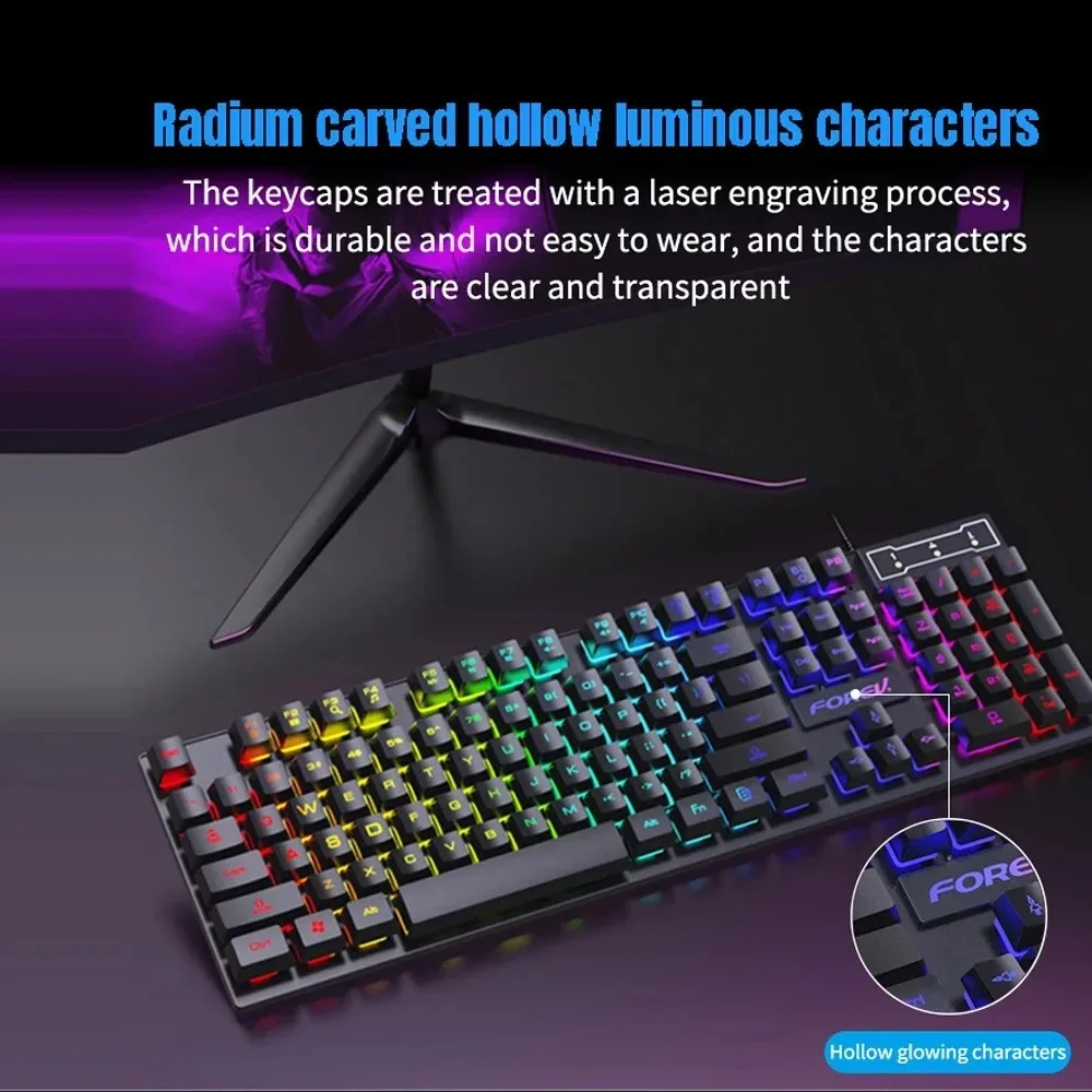 104 คีย์แบ็คไลท์คีย์บอร์ดแบบมี - Gaming Keyboard And Mouse For Xbox บทวิจารณ์และราคา