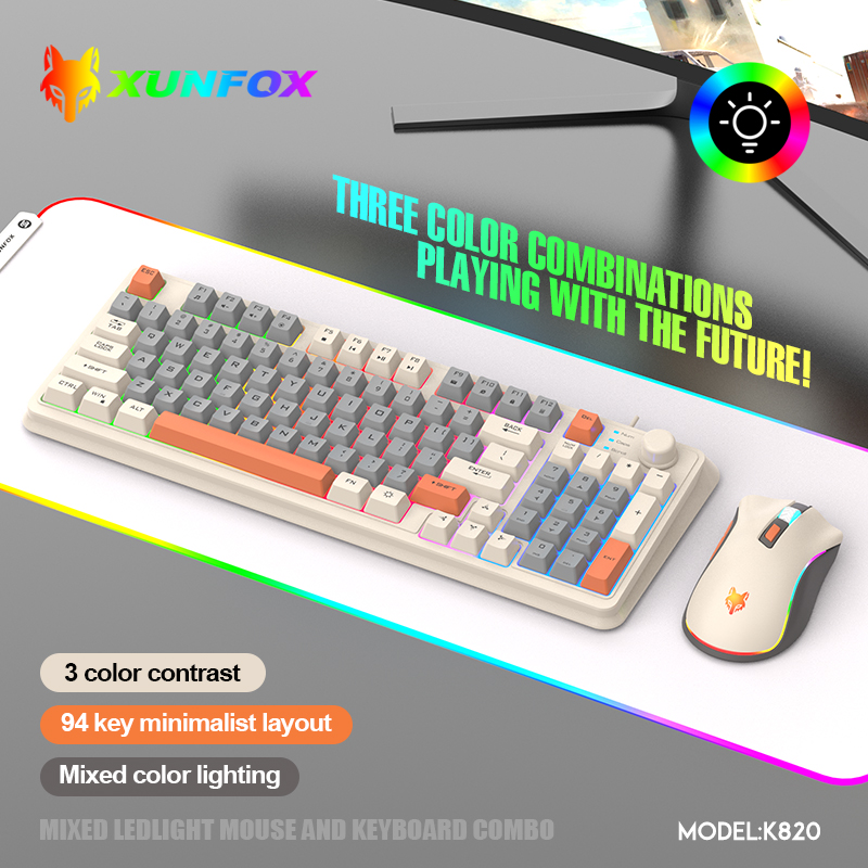 K820 USB เกมคีย์บอร์ดเมาส์ชุด  - Gaming Keyboard And Mouse For Xbox บทวิจารณ์และราคา