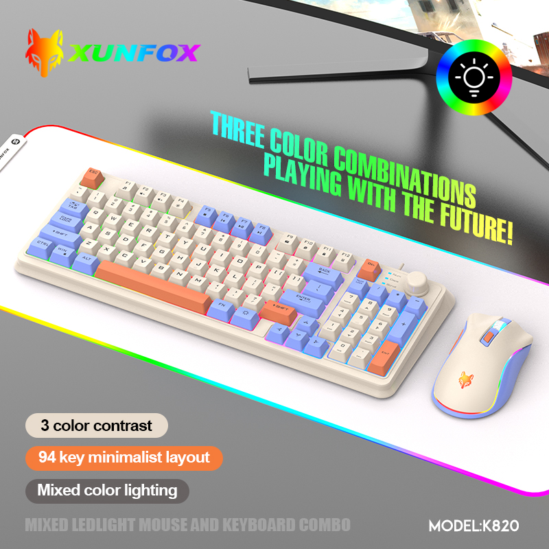 K820 USB เกมคีย์บอร์ดเมาส์ชุด  - Gaming Keyboard And Mouse For Xbox บทวิจารณ์และราคา