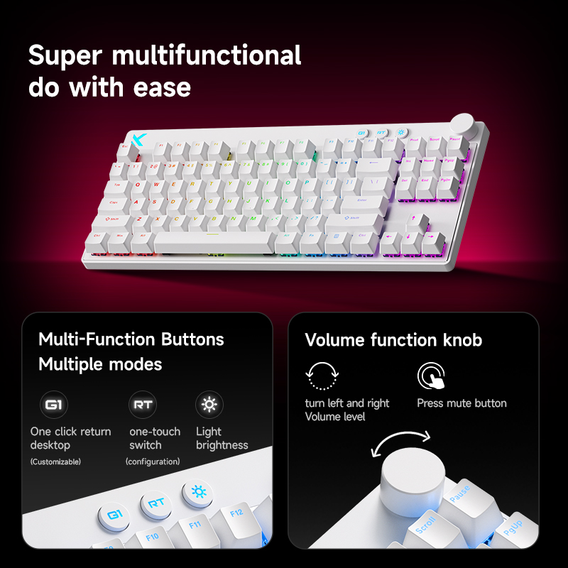 Mchose Mix87 สวิทช์แม่เหล็กคีย - Keyboard Gaming Transparent บทวิจารณ์และราคา