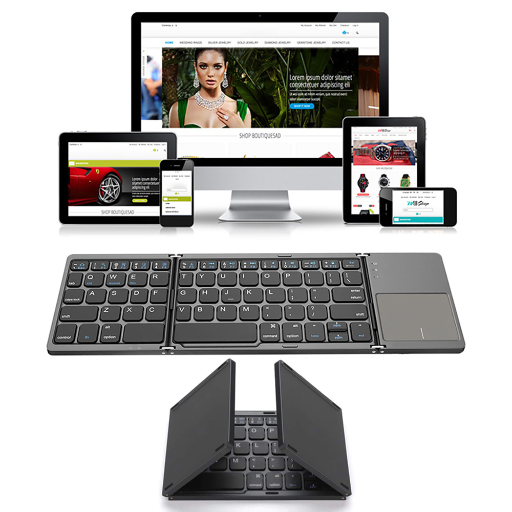 แบบพกพาพับคีย์บอร์ดมินิคีย์บอร - Gaming Keyboard Budget บทวิจารณ์และราคา