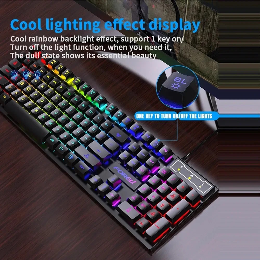 คีย์บอร์ดเกมมิ่งแบบมีสาย Kebid - Gaming Keyboard And Mouse For Xbox บทวิจารณ์และราคา