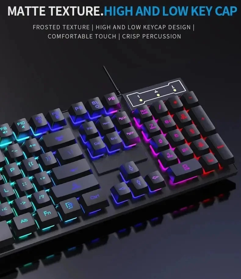 คีย์บอร์ดเกมมิ่งแบบมีสาย Kebid - Gaming Keyboard And Mouse For Xbox บทวิจารณ์และราคา