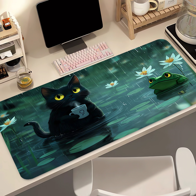 แผ่นรองเมาส์ซิลิโคนลายแมวดำน่า - Gaming Keyboard Tactile บทวิจารณ์และราคา