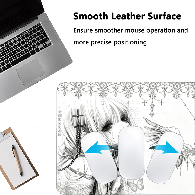 แผ่นรองเมาส์หนังสีดำสีขาวอะนิเ - Gaming Keyboard Tactile บทวิจารณ์และราคา