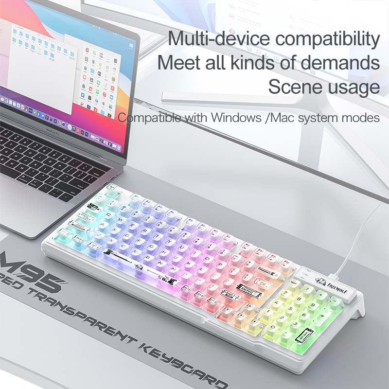 คีย์บอร์ดแบบมีสาย RGB โปร่งใส  - Keyboard Gaming Transparent บทวิจารณ์และราคา